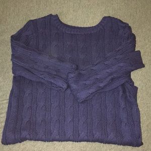 Lands end blue knit sweater